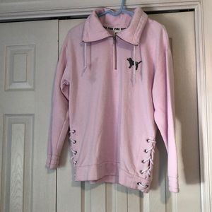 Light Pink PINK Victoria Secret Quarter Zip